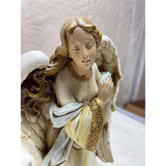 Kneeling Praying Angel Figurine 12 Inch Religious Statue Home Decor Memorial - Picture 2 of 5